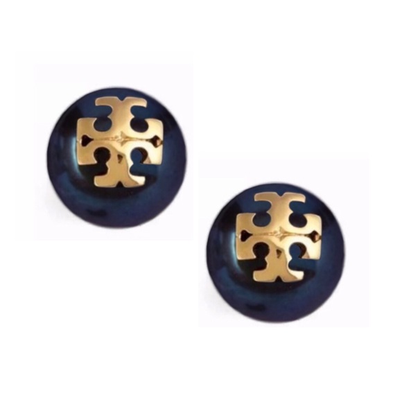 Tory Burch Jewelry - TORY BURCH • Blue Pearl Evie Logo Earrings